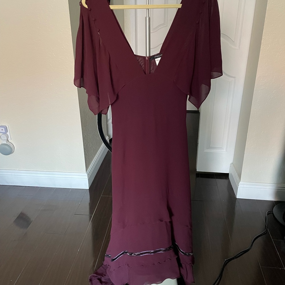 Derek Lam Oxblood Burgundy Cocktail Dress. Sample